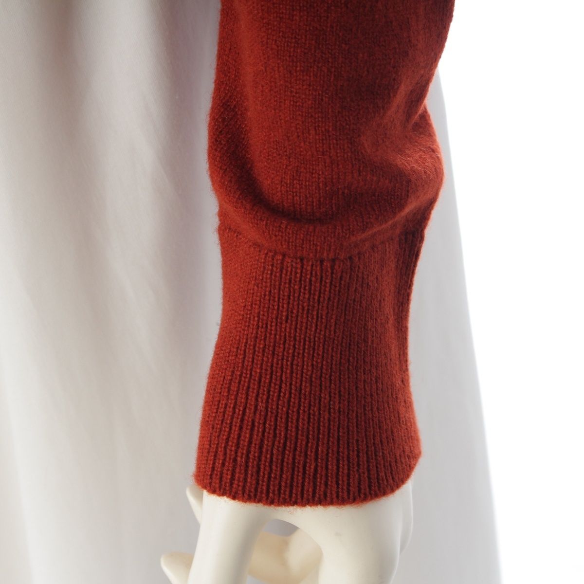 Chanel 18k Cashmere Coco Button Long Sleeve Cardigan Red 34 — view 6