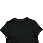 Chanel Short Sleeve Top CC Logo Braided Pocket 38 Wool Black — view 5