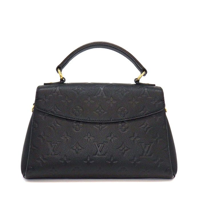 Louis Vuitton Handbag Georges BB Black Monogram Empreinte Leather Gold — view 2