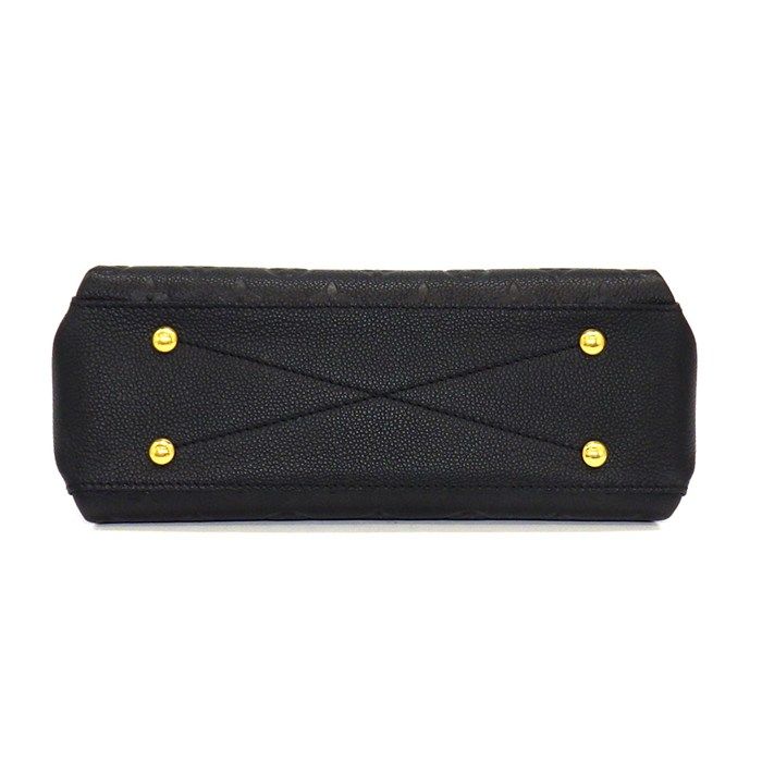 Louis Vuitton Handbag Georges BB Black Monogram Empreinte Leather Gold — view 4