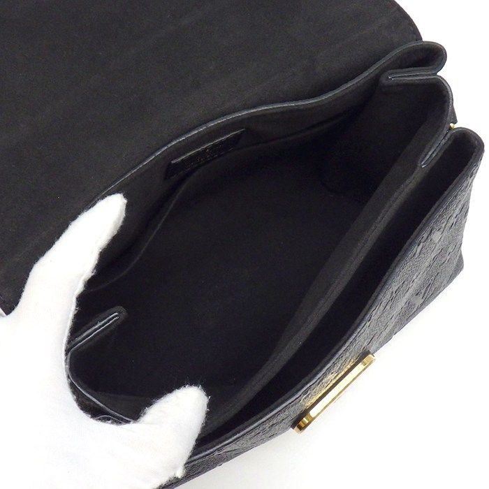 Louis Vuitton Handbag Georges BB Black Monogram Empreinte Leather Gold — view 5