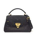 Louis Vuitton Handbag Georges BB Black Monogram Empreinte Leather Gold