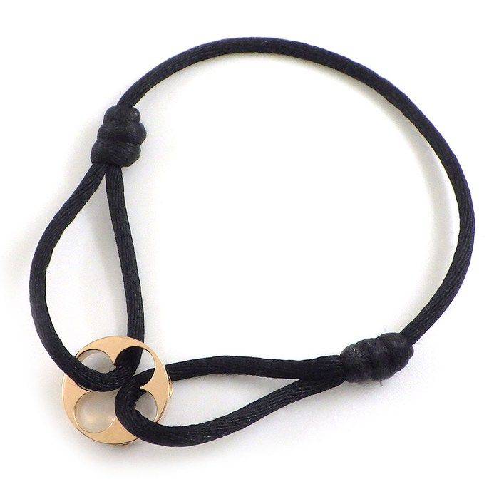Louis Vuitton Bracelet Liyan Empreinte Monogram Flower Black Code 18k Pink Gold