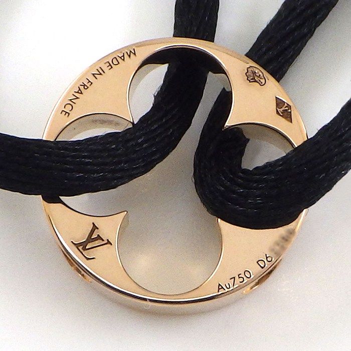 Louis Vuitton Bracelet Liyan Empreinte Monogram Flower Black Code 18k Pink Gold — view 3
