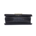 Chanel Shoulder Bag Boy 20 Small Black Caviar Leather Gold — view 4