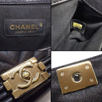 Chanel Shoulder Bag Boy 20 Small Black Caviar Leather Gold — view 6