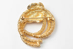 Dior Pin Brooch Vintage Rope Twist Stroke Motivation Gold — view 6