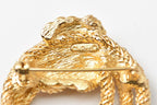 Dior Pin Brooch Vintage Rope Twist Stroke Motivation Gold — view 4