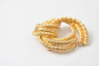 Dior Pin Brooch Vintage Rope Twist Stroke Motivation Gold — view 3