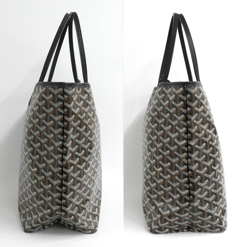 Goyard Saint Louis PM Black Tote Din Canvas Leather with Clip — view 4