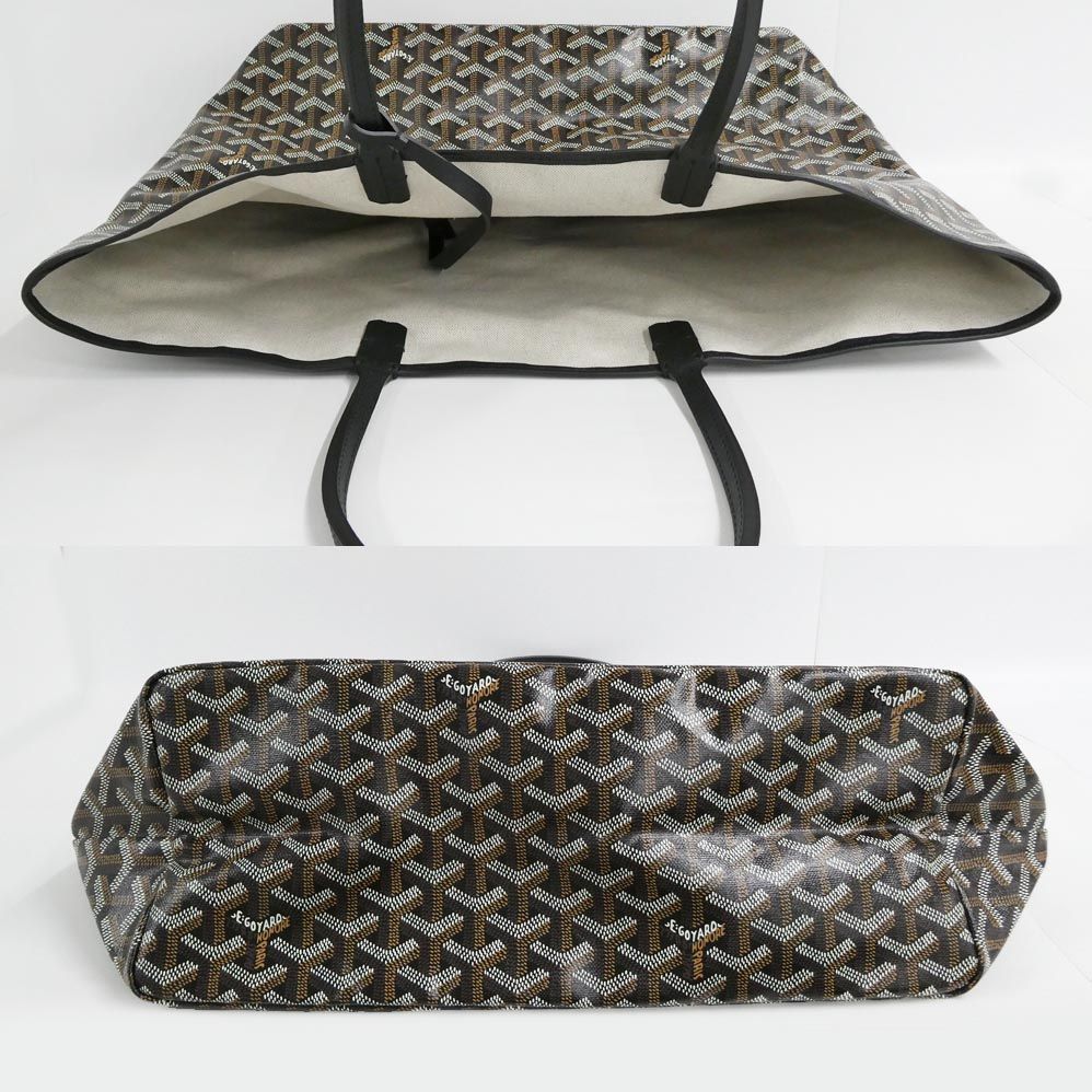 Goyard Saint Louis PM Black Tote Din Canvas Leather with Clip — view 3