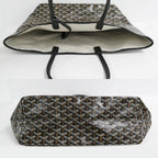 Goyard Saint Louis PM Black Tote Din Canvas Leather with Clip — view 3
