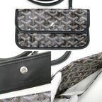 Goyard Saint Louis PM Black Tote Din Canvas Leather with Clip — view 6