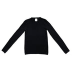 Chanel Sweater CC Logo Knit 38 Wool Cashmere Black