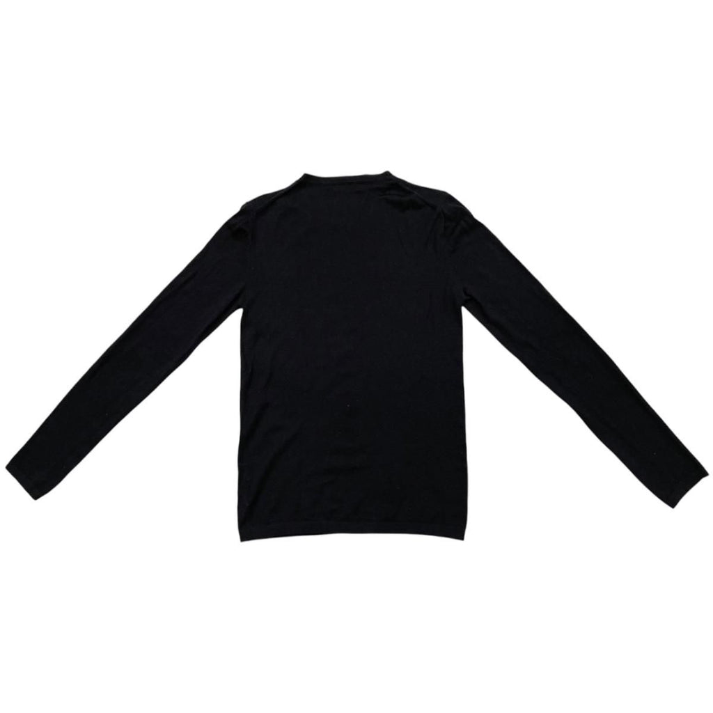 Chanel Sweater CC Logo Knit 38 Wool Cashmere Black — view 2