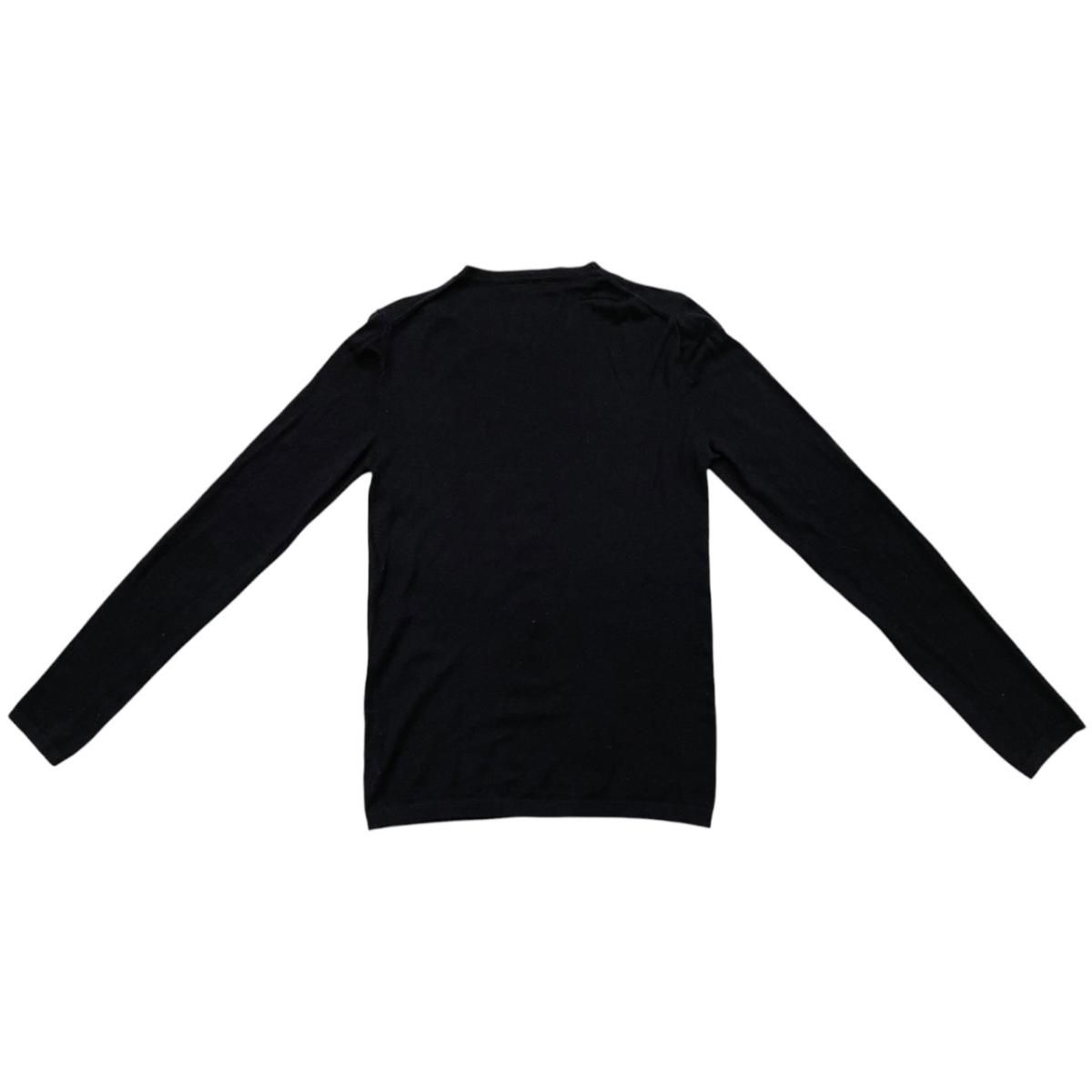 Chanel Sweater CC Logo Knit 38 Wool Cashmere Black — view 2