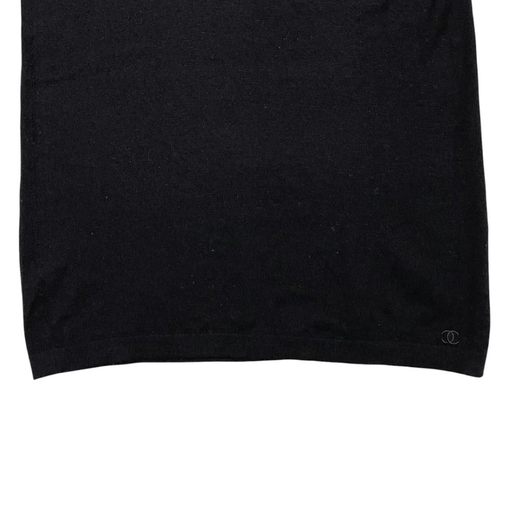 Chanel Sweater CC Logo Knit 38 Wool Cashmere Black — view 4