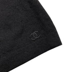 Chanel Sweater CC Logo Knit 38 Wool Cashmere Black — view 8