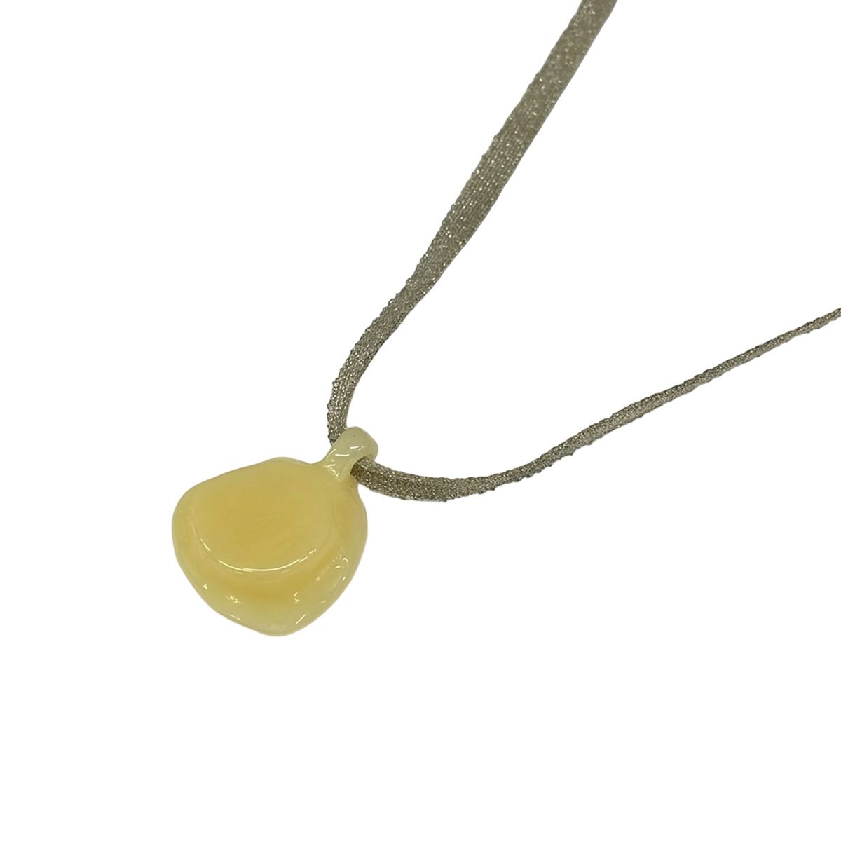 Chanel Choker Camelliacoco Mark Ivory Silver Necklace — view 3