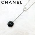 Chanel Camellia Onyx Diamond White Gold Necklace