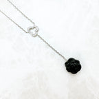 Chanel Camellia Onyx Diamond White Gold Necklace — view 3