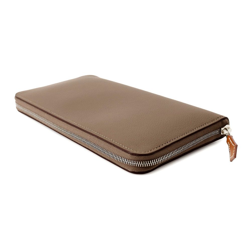 Hermes Wallet Azap Long Silk in Etoupe Silver — view 2