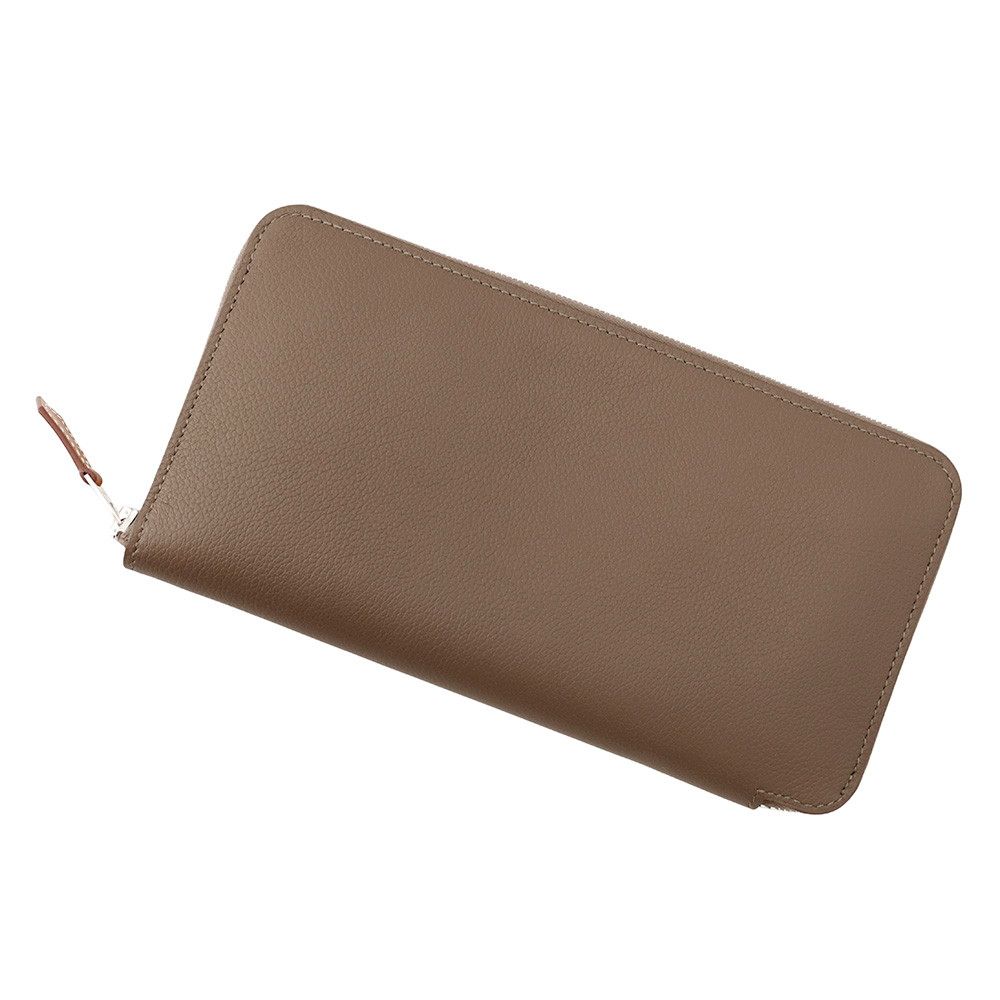 Hermes Wallet Azap Long Silk in Etoupe Silver