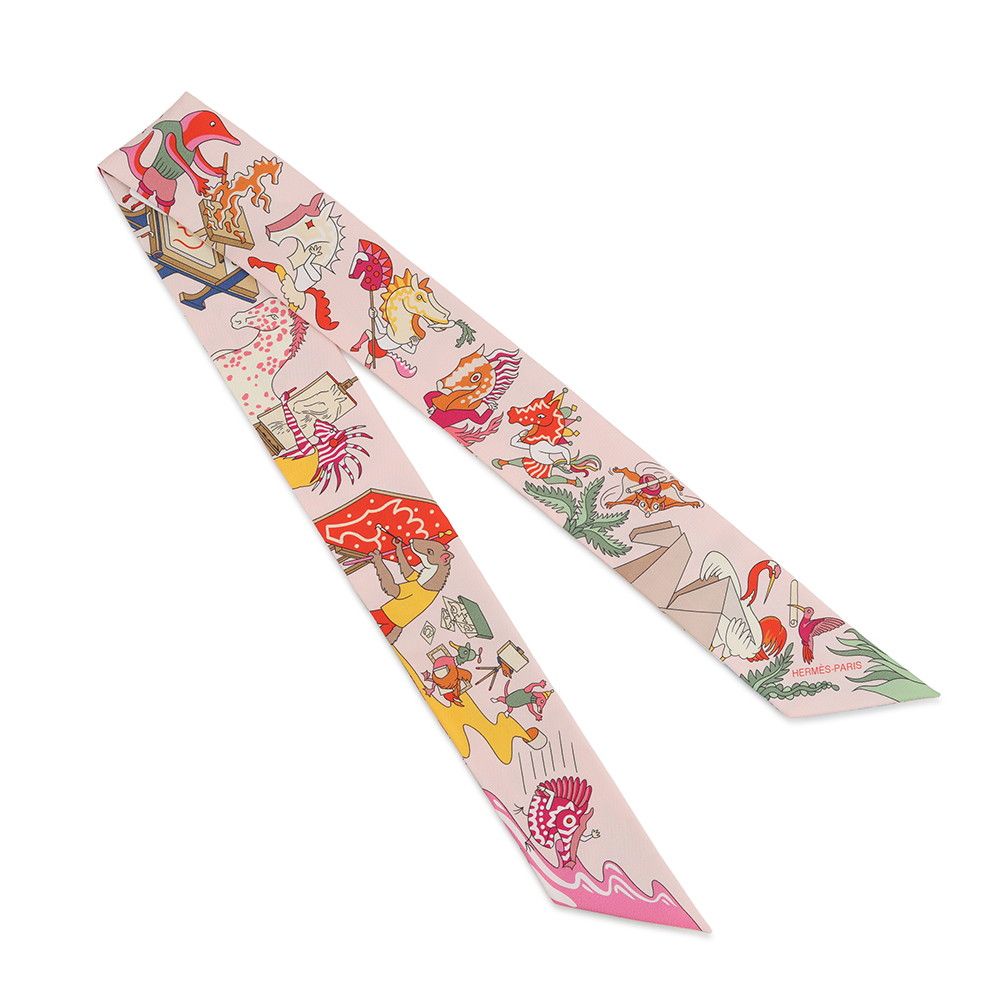 Hermes Scarf Twill Academia Hippica Silk — view 3