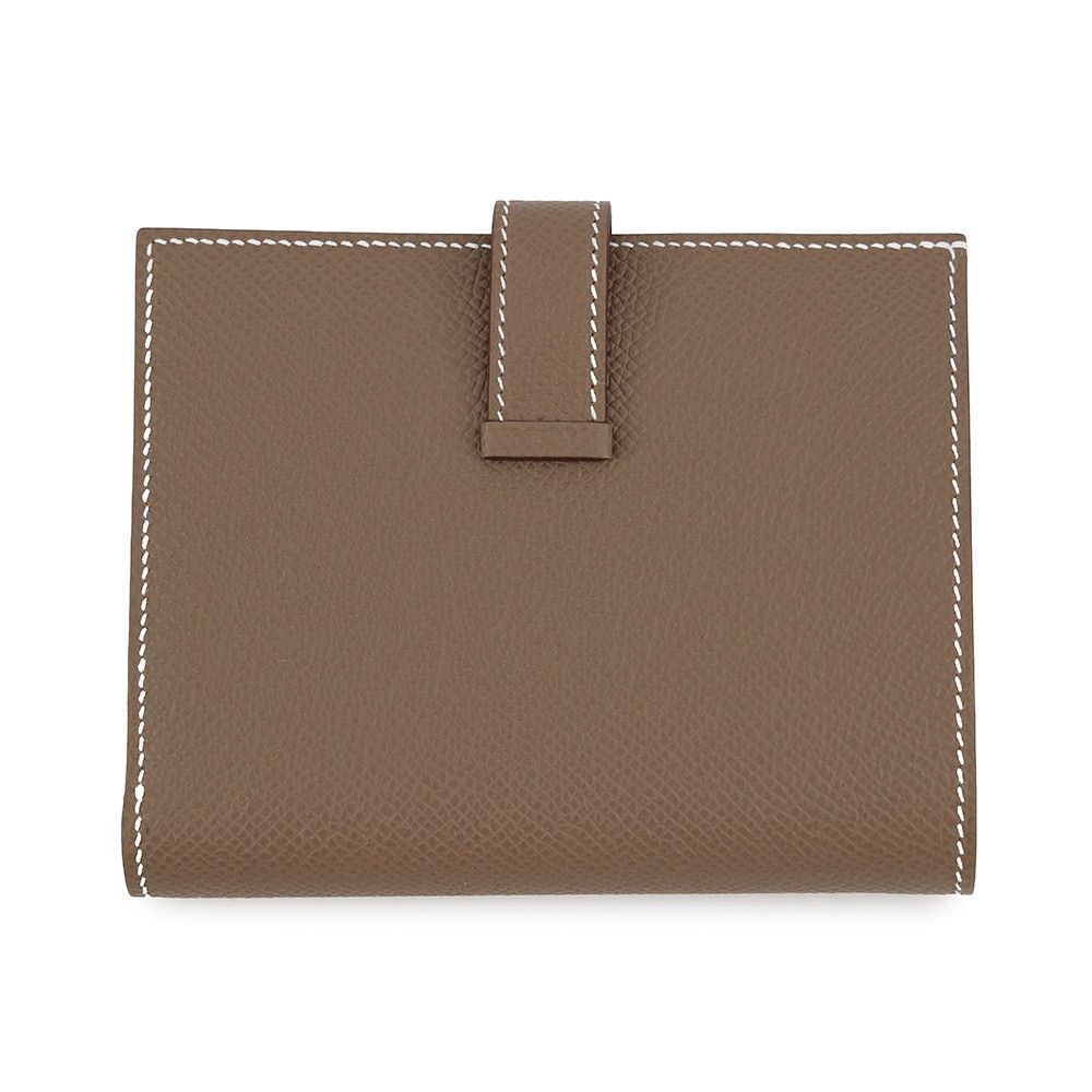 Hermes Bifold Wallet Bearn Compact Etoupe Gold Epsom — view 3