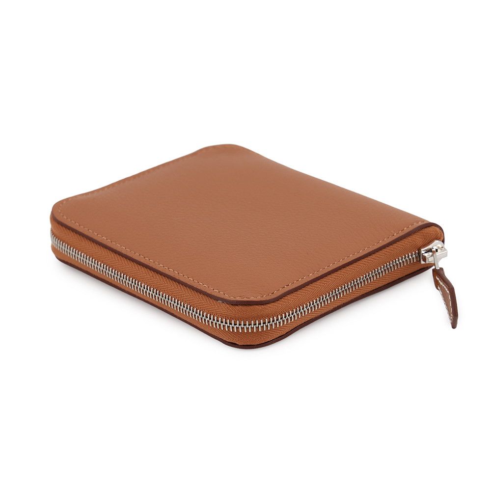 Hermes Coin Case Azap Compact Silk in Gold Silver — view 2