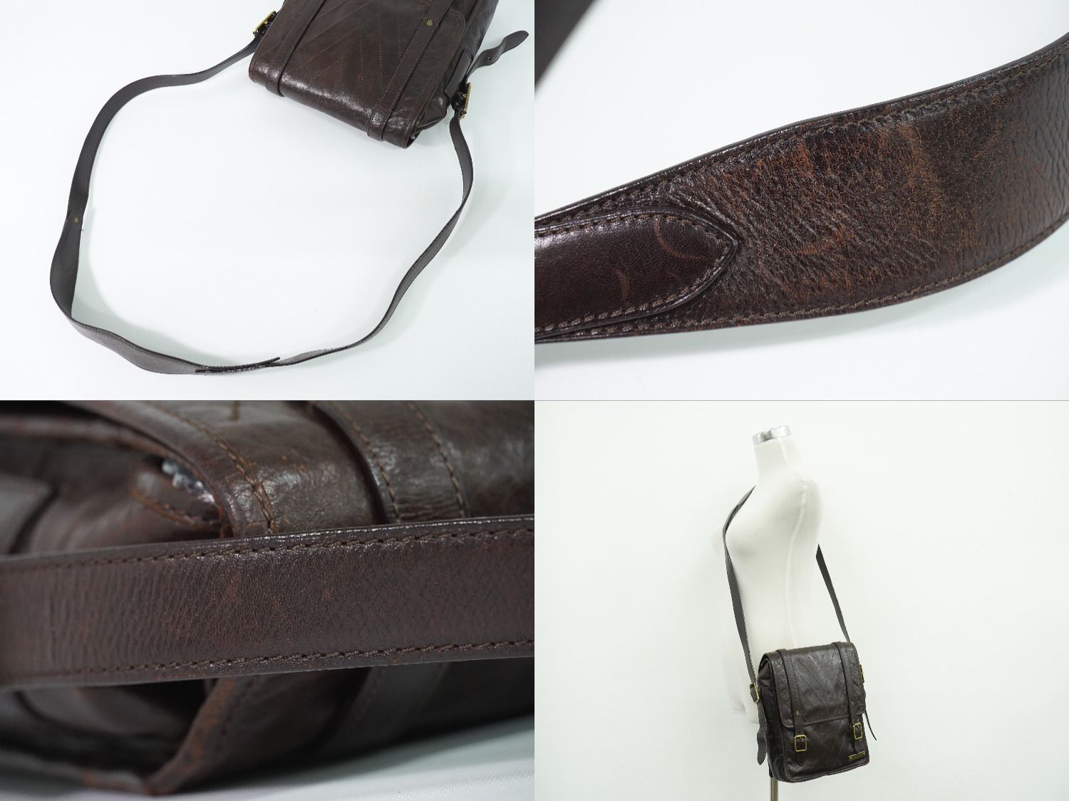 Louis Vuitton LV Cui Leather Shoulder Bag Brown Second — view 6