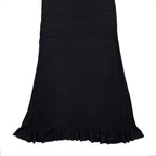 Chanel Sleeveless Dress Rib Knit 38 Viscose CC Logo Button Black — view 6