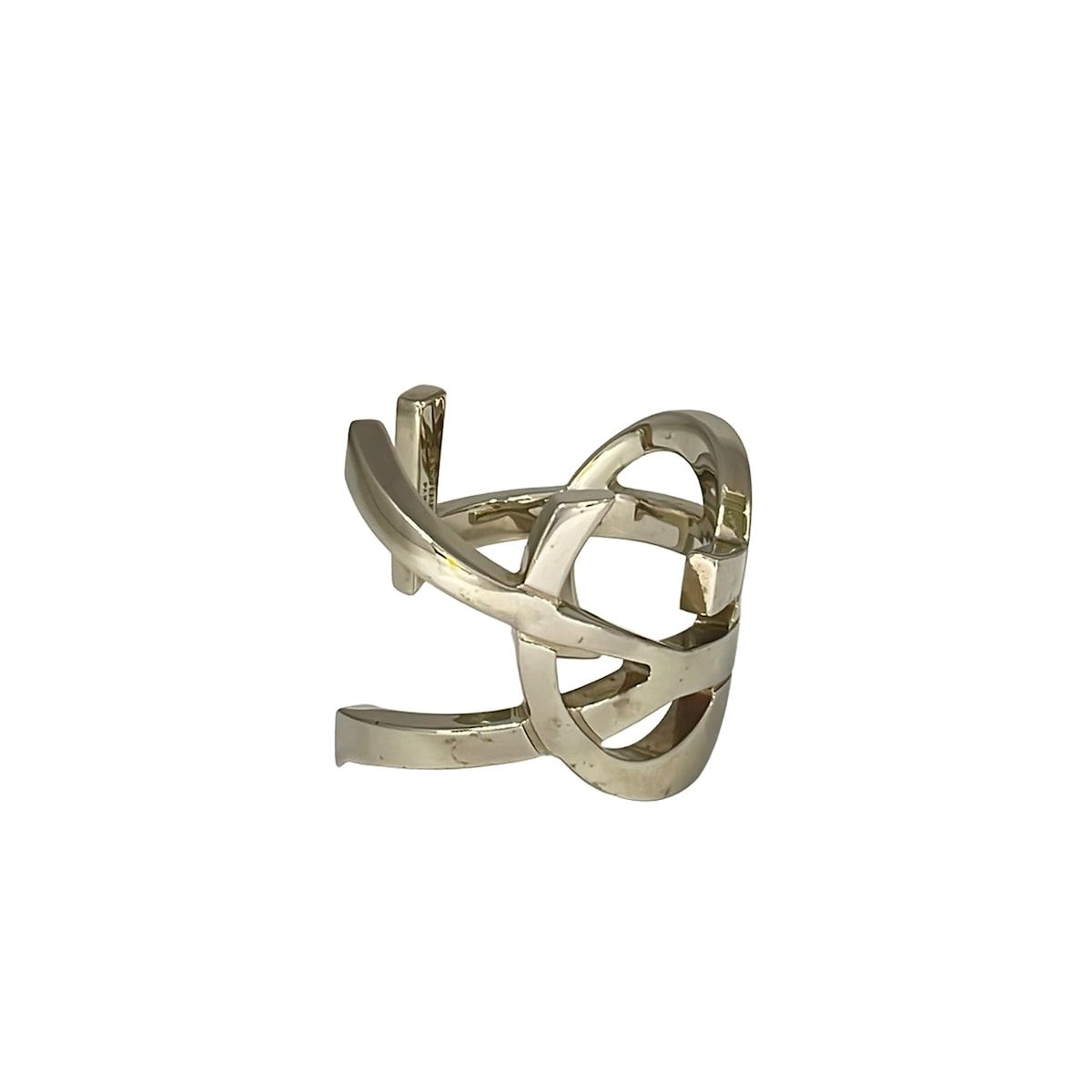 Saint Laurent Paris Bangle Silver Bracelet — view 2