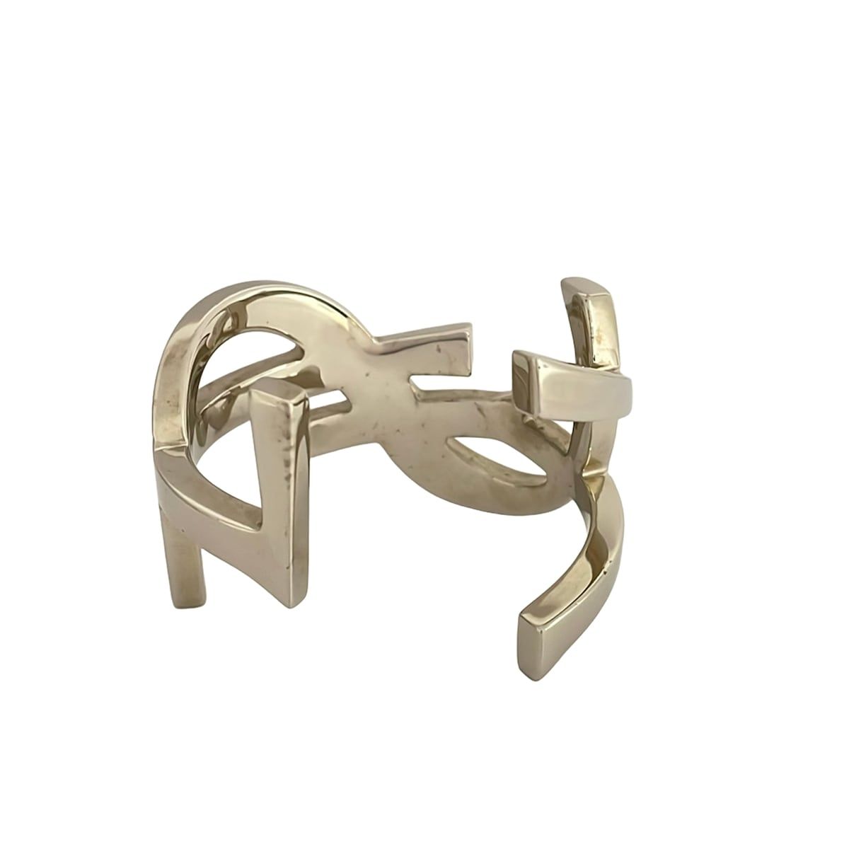 Saint Laurent Paris Bangle Silver Bracelet — view 3