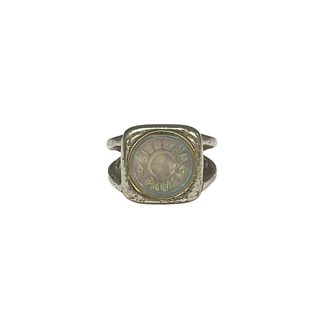 Hermes Ring Series Silver White Shell