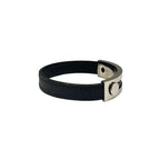 Hermes Bangle Puspusu Leather Black Silver Bracelet — view 2