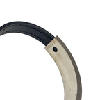 Hermes Bangle Puspusu Leather Black Silver Bracelet — view 4