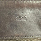 Gucci Tote GG Pattern Light Brown Dark Drawstring Leather — view 8