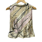 Hermes Vest 40 M Light Pink Beige Multi Silk Zip — view 2