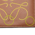 Loewe Wallet Coin Case Anagram Calfskin Brown Yellow Fragment Pouch Mini Logo — view 7