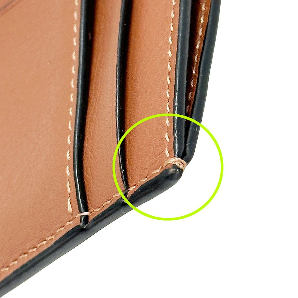 Loewe Wallet Coin Case Anagram Calfskin Brown Yellow Fragment Pouch Mini Logo — view 8