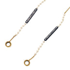 Dior Air Pods Airpods Holder Logo Faux Pearl Gold Necklace — view 2