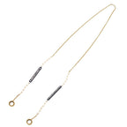 Dior Air Pods Airpods Holder Logo Faux Pearl Gold Necklace — view 3