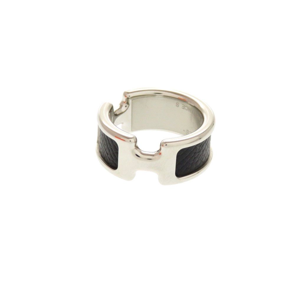 Hermes Olympe Black Silver S Ring
