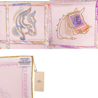 Hermes Carre 90 Schvaloscope Neon Chevaloscope Scarf Silk Pink — view 3