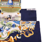 Hermes Carre 90 Orgauphone Pipe Organ and Mechanical Instruments Silk Navy Scarf — view 3
