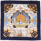 Hermes Carre 90 Orgauphone Pipe Organ and Mechanical Instruments Silk Navy Scarf — view 2