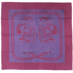 Hermes Carre 90 Brides de Gala Brid Silk Purple Scarf — view 2