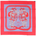 Hermes Carre 90 Brides de Gala Brid Silk Red Scarf — view 2