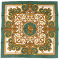 Hermes Carre Tuileries Chuiroulis Park Silk Green Scarf